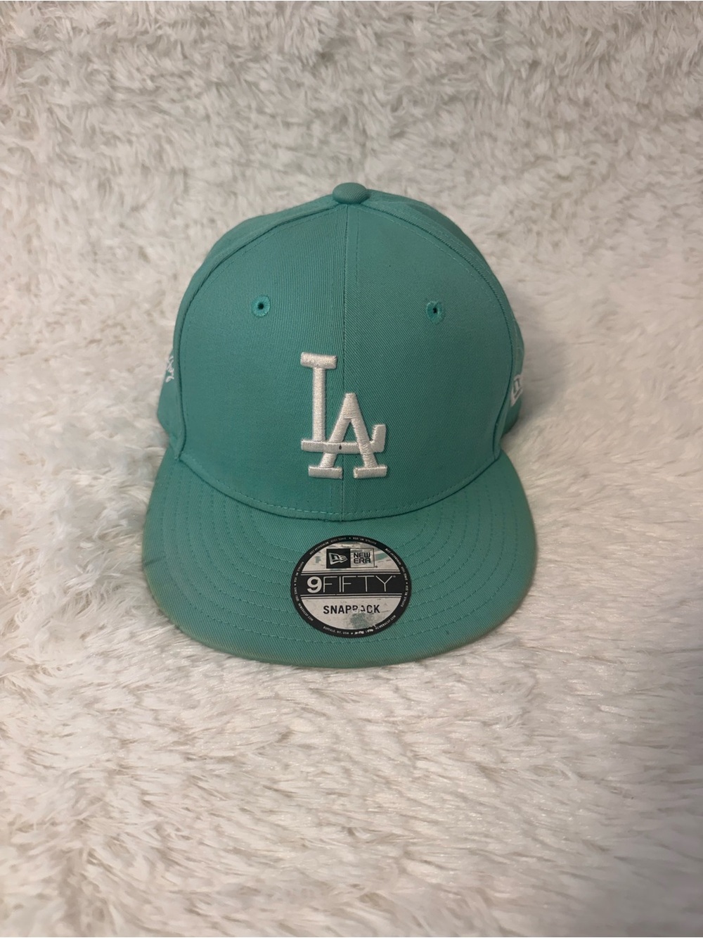 LA Dodgers SnapBack baseball cap hat New Era 9 Fifty teal